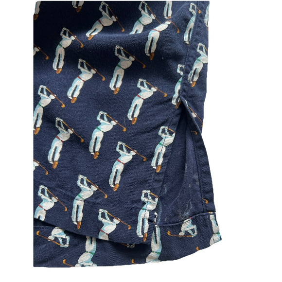 Polo Ralph Lauren Berkeley Shirt Mens Large All Over Golfer Print Short Sleeves - Picture 4 of 8